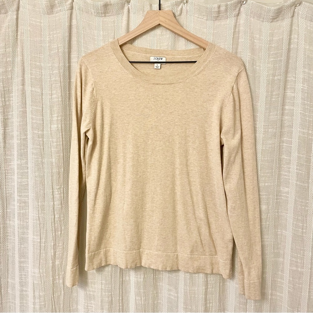 J. Crew Factory Cream Crew Neck Sweater